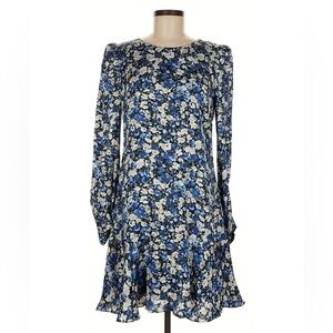 Jane (Formerly Goat) By Jane Atelier Blue Floral Long Sleeve Knee Length Dress 8